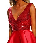 Dámske červené mini šaty Simona