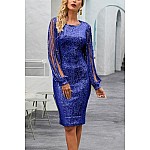 Dámske elegantné modré šaty MARCELLA