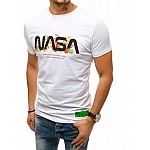 Zaujímave biele pánske tričko NASA VRX4440