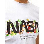 Zaujímave biele pánske tričko NASA VRX4440
