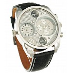 Pánske hodinky Oulm Dual Silver White