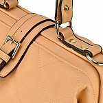 Trendy kufríková kabelka - marhuľová