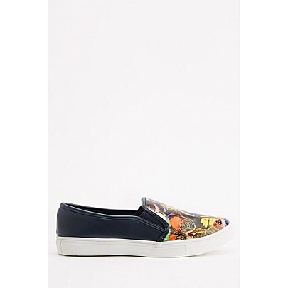 Dámske topánky Slip On - modré