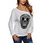 Dámsky top Skull - biely