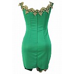 Dámske šaty s aplikáciou Vanda - zelené