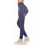 Trendové Jeans Style legíny - svetlomodré