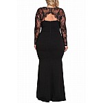 Dlhé plus size šaty Nadia - čierne