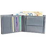 Štýlová pánska kožená peňaženka - sivá