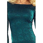 Trendy dámske šaty s čipkou Amy zelené v180-2
