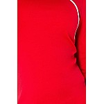 Módne šaty s dekoratívnymi zipsmi Letizia červené v130-2