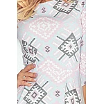 Dámske šaty so vzorom Madison - svetlo modré v49-16 Dámske šaty so vzorom Madison - svetlo modré v49-16
