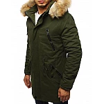 Atraktívna khaki pánska zimná parka vtx2893 Atraktívna khaki pánska zimná parka vtx2893