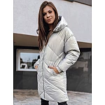 Sivá oversize dámska zimná bunda VTY2408 Sivá oversize dámska zimná bunda VTY2408