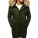 Atraktívna khaki pánska zimná parka vtx2893 Atraktívna khaki pánska zimná parka vtx2893