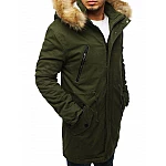Atraktívna khaki pánska zimná parka vtx2893 Atraktívna khaki pánska zimná parka vtx2893