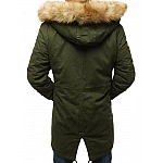 Atraktívna khaki pánska zimná parka vtx2893 Atraktívna khaki pánska zimná parka vtx2893