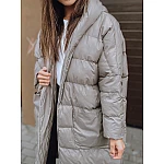 Svetlosivá dámska oversize bunda VTY2467 Svetlosivá dámska oversize bunda VTY2467