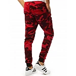 Krásne pánske army červené joggery vux1961 Krásne pánske army červené joggery vux1961