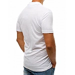 Pohodlné pánske biele polo tričko vpx0176 Pohodlné pánske biele polo tričko vpx0176