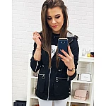 Pútavá dámska bunda - čierna vty0567 Pútavá dámska bunda - čierna vty0567