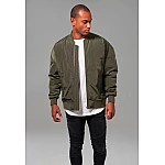 Zelená pánska oversize bomber bunda TB1619GR Zelená pánska oversize bomber bunda TB1619GR