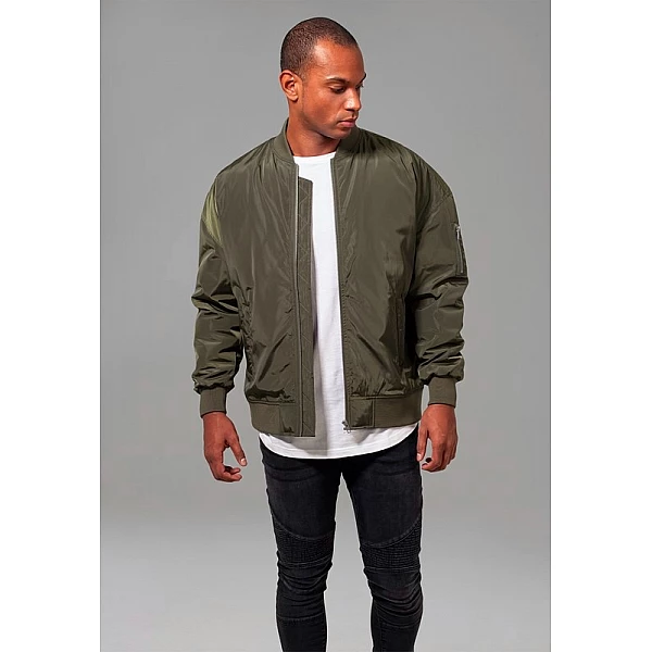 Zelená pánska oversize bomber bunda TB1619GR Zelená pánska oversize bomber bunda TB1619GR