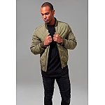 Zelená moderná pánska bomber bunda TB1620GR Zelená moderná pánska bomber bunda TB1620GR