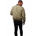 Zelená moderná pánska bomber bunda TB1620GR Zelená moderná pánska bomber bunda TB1620GR