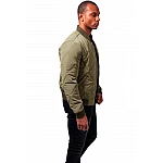 Zelená moderná pánska bomber bunda TB1620GR Zelená moderná pánska bomber bunda TB1620GR