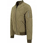 Zelená moderná pánska bomber bunda TB1620GR Zelená moderná pánska bomber bunda TB1620GR