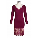 Dámske čipkované šaty - burgundy Dámske čipkované šaty - burgundy