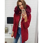 Obojstranná zimná dámska parka bordová vty0309 Obojstranná zimná dámska parka bordová vty0309