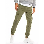 Štýlové khaki pánske nohavice VUX3223 Štýlové khaki pánske nohavice VUX3223