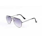 Sluneční brýle AVIATOR - pilotky strieborný kovový rám černé skla Gradual Sluneční brýle AVIATOR - pilotky strieborný kovový rám černé skla Gradual