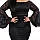 Dámske plus size šaty - čierne
