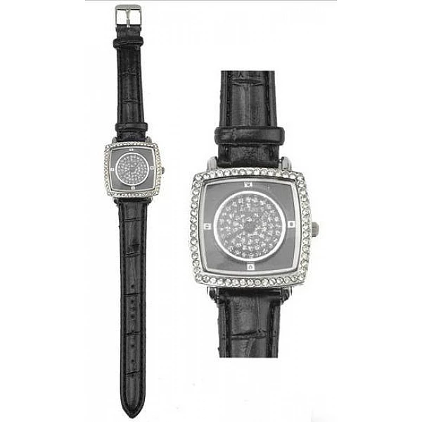 Dámske trblietavé hodinky Silver Black Dámske trblietavé hodinky Silver Black
