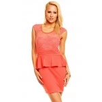 Peplum šaty Fashion - losová farba Peplum šaty Fashion - losová farba