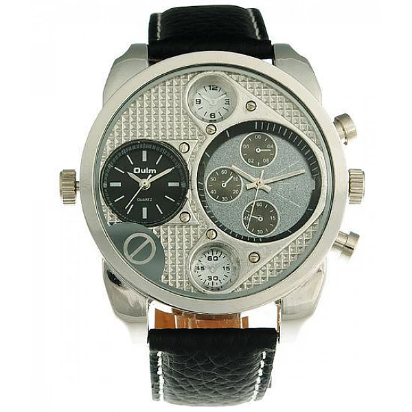 Pánske hodinky Oulm Dual Silver Black Pánske hodinky Oulm Dual Silver Black