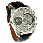 Pánske hodinky Oulm Dual Silver Black Pánske hodinky Oulm Dual Silver Black