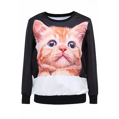 Dámska čierna mikina Cat