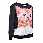 Dámska čierna mikina Cat Dámska čierna mikina Cat
