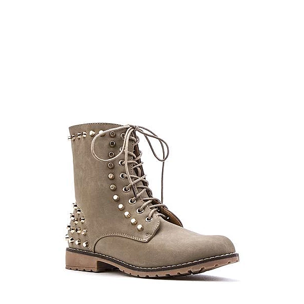 Dámske vybíjané poltopánky - khaki Dámske vybíjané poltopánky - khaki