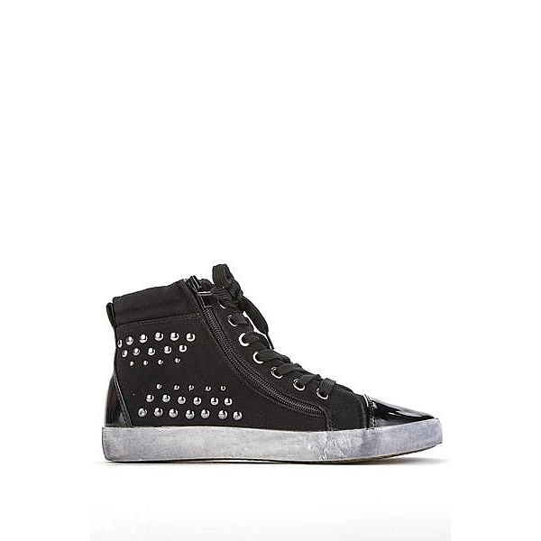 Dámske vybíjané tenisky - Hi-Top čierne Dámske vybíjané tenisky - Hi-Top čierne
