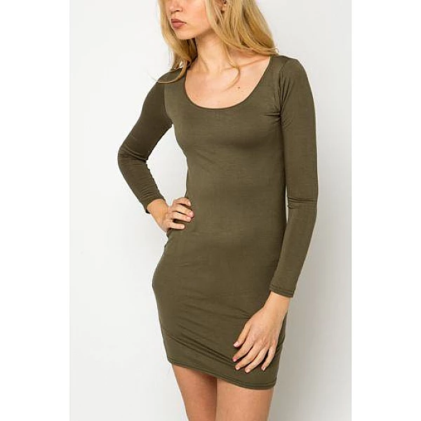 Dámske Bodycon šaty zelené - olivové Dámske Bodycon šaty zelené - olivové
