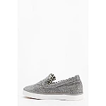 Dámske tenisky Slip On Mettalic - strieborné Dámske tenisky Slip On Mettalic - strieborné