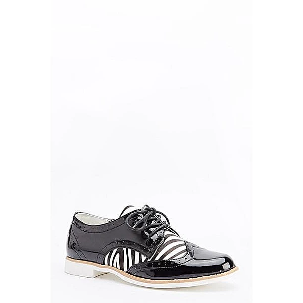 Dámske poltopánky Print Zebra - čierne Dámske poltopánky Print Zebra - čierne