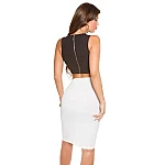 Dámsky top cropped na zips Lauryn - čierny Dámsky top cropped na zips Lauryn - čierny
