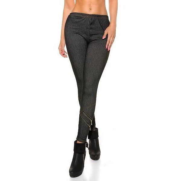 Trendy legíny so zipsom - čierne Trendy legíny so zipsom - čierne