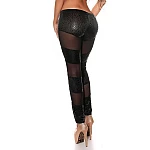 Trendy kožené leopardie legíny - čierne Trendy kožené leopardie legíny - čierne