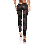 Trendy kožené leopardie legíny - čierne Trendy kožené leopardie legíny - čierne